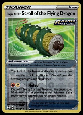 #153/203 Rapid Strike Scroll of the Flying Dragon Evolving Skies Reverse Holo