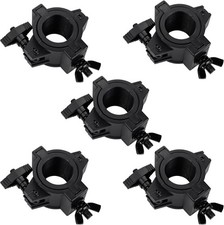 5 Pack 33Lb Quality Stage Light Clamps, DJLight Plastic O Clamp Truss Mount Hook