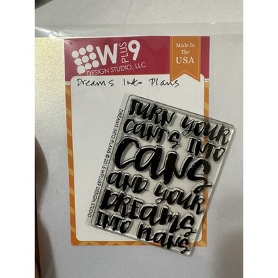 W Plus 9 Design Studio Inc Cling Stamp Set - DREAMS INTO PLANS