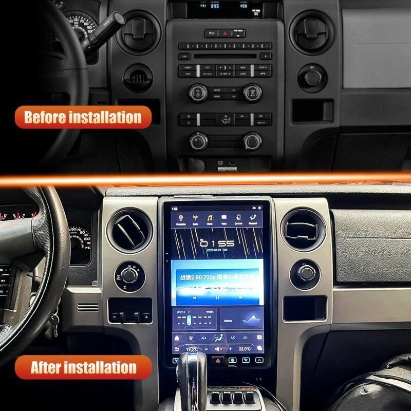 Android 11 Radio Tesla Vertical Screen Car-play Gps For Ford F150 F250 2009-2014 - Image 4 of 4
