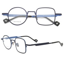 Mismatch Men Titanium Eyeglass Frame Women Retro Nerd Round Square Glasses Funky