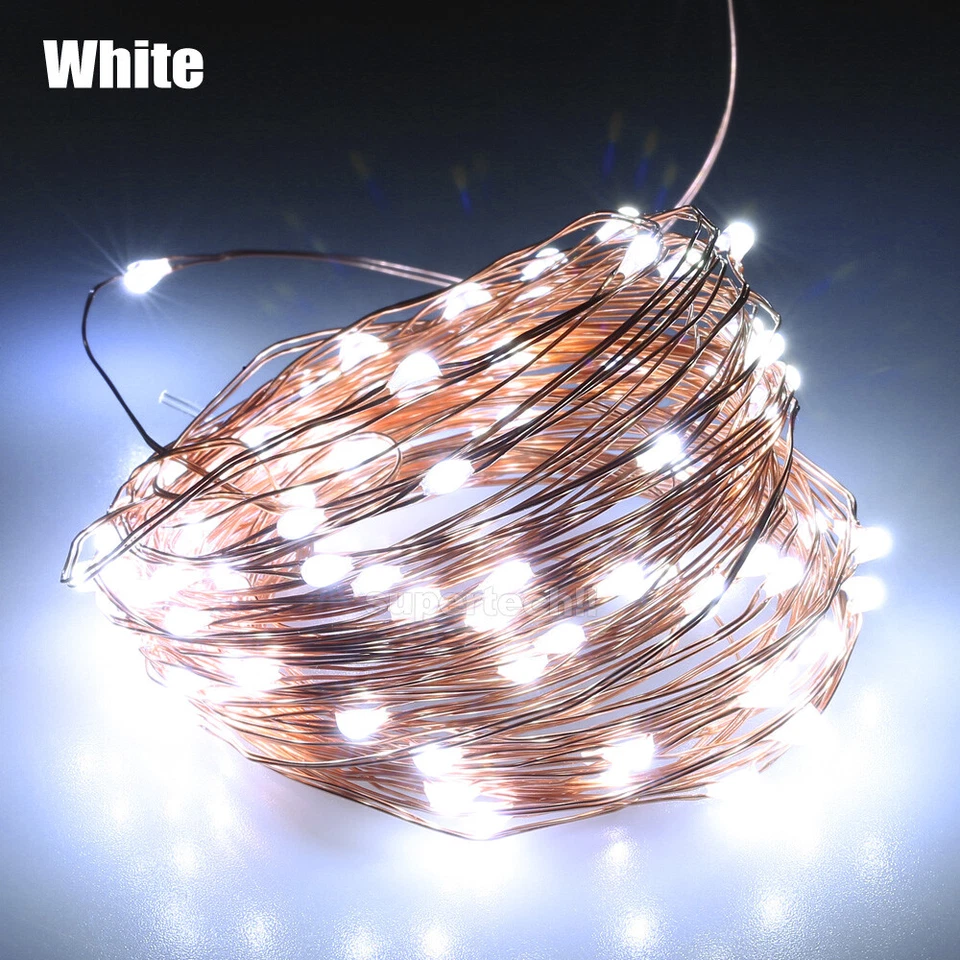 2-10M Battery LED Powered Copper Wire String Fairy Xmas Party Lights Warm White