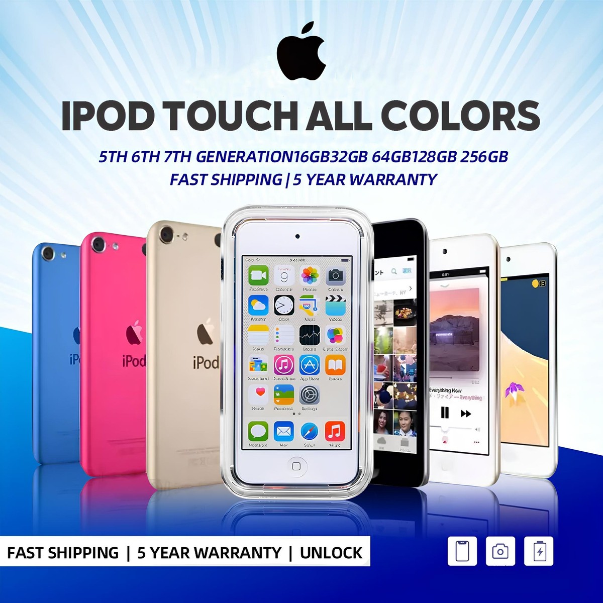 NEW Apple iPod Touch 6th 7th Generation 128GB 256GB All NEW Apple iPod Touch 6th 7th Generation 128GB 256GB All