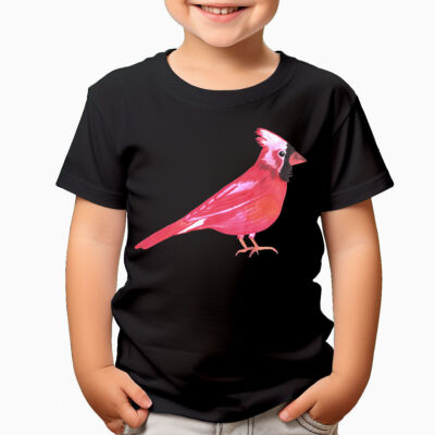 T-Shirts A Red Flying Bird Wildlife Naturliebhaber Geschenk Jungen Mädchen Kinder #TA-27