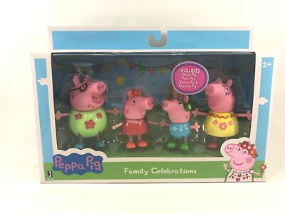 Peppa Pig Family Celebrations Figures 4pc 690143131169| - Main Image