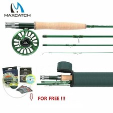Maxcatch 3/4/5/6/7/8WT 8/9 FT Premier Fliegenruten Set & AVID Fliegenrollen 