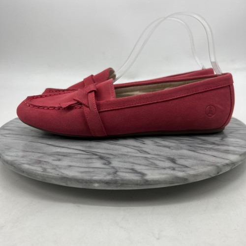 Lands End Womens 10 Loafers Shoes Watermelon Suede Moccasins Slip On Flat 531623 - Picture 4 of 10