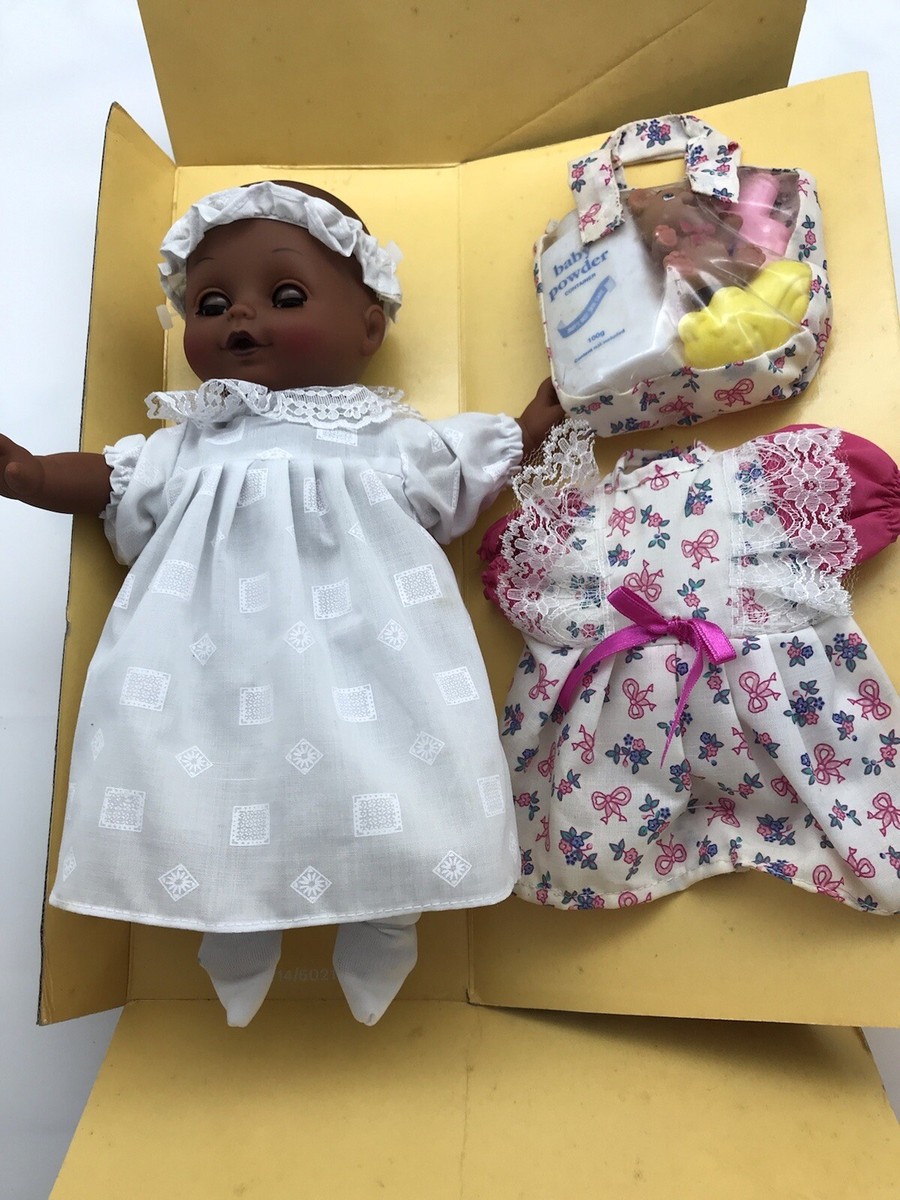 Black Baby Doll Little Belle Gift Set w/ Box Extra outfit Vintage