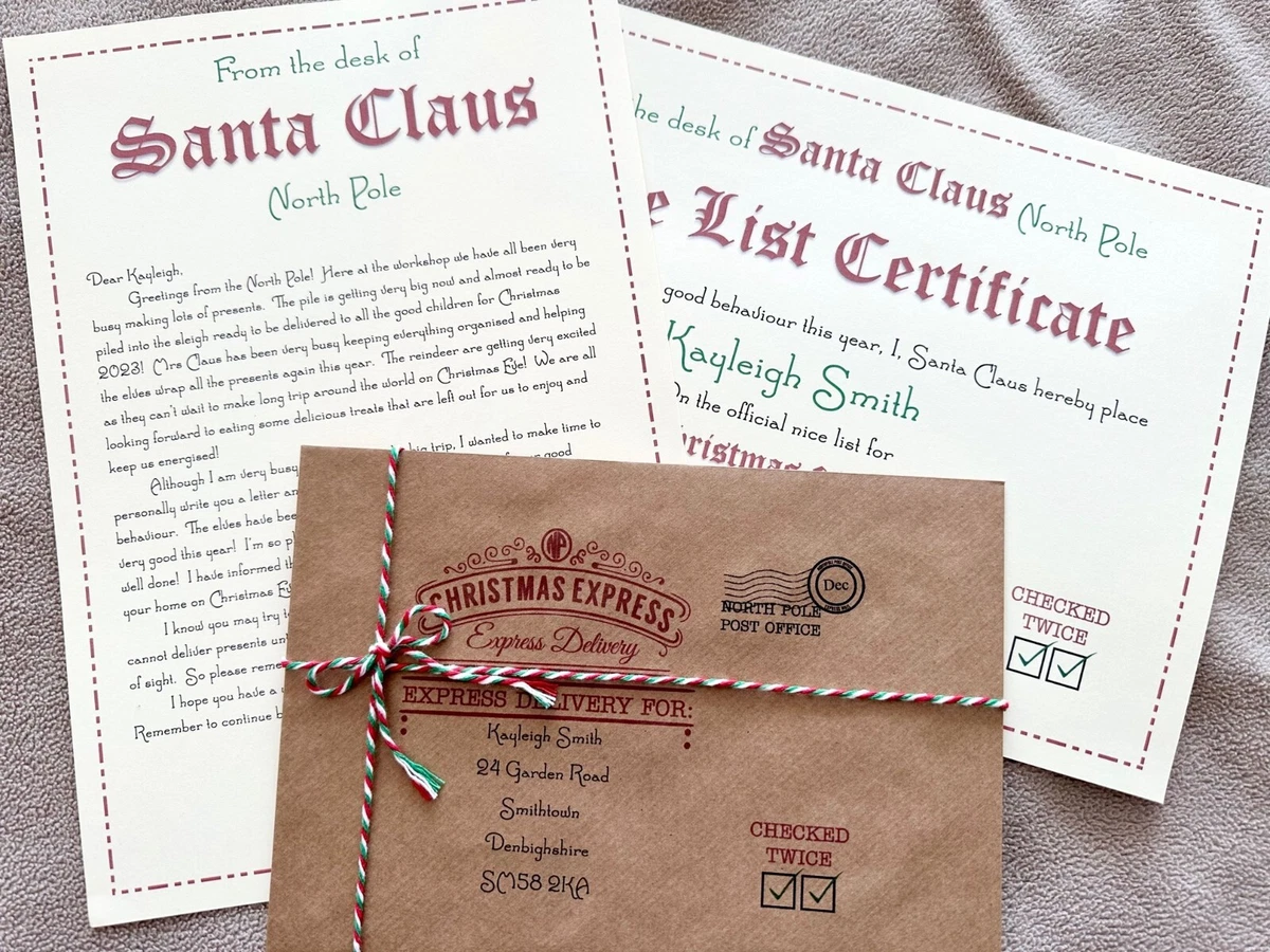 Letter from 2024 santa claus