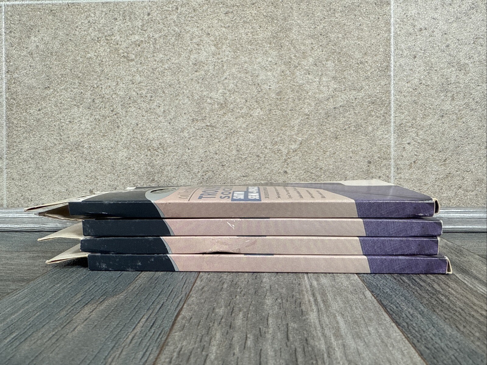 4 PAIRS PRETTY POLLY TROUSER SOCKS SATIN SEMI- OPAQUE ONE SIZE FOREST 30 Denier