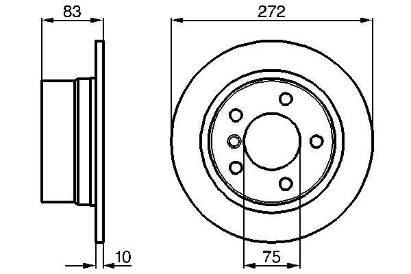 Disque de frein BOSCH 0 986 478 439 pour freinage arrière BMW ventilé