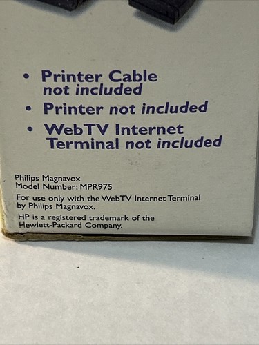 Adaptador de impresora Philips Magnavox Web Tv MPR975. Embalaje original. Caja abierta - Imagen 11 de 19