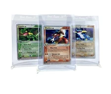 Pack Of Three Clear Trading Card Display Stands For Card Saver 1 Holders