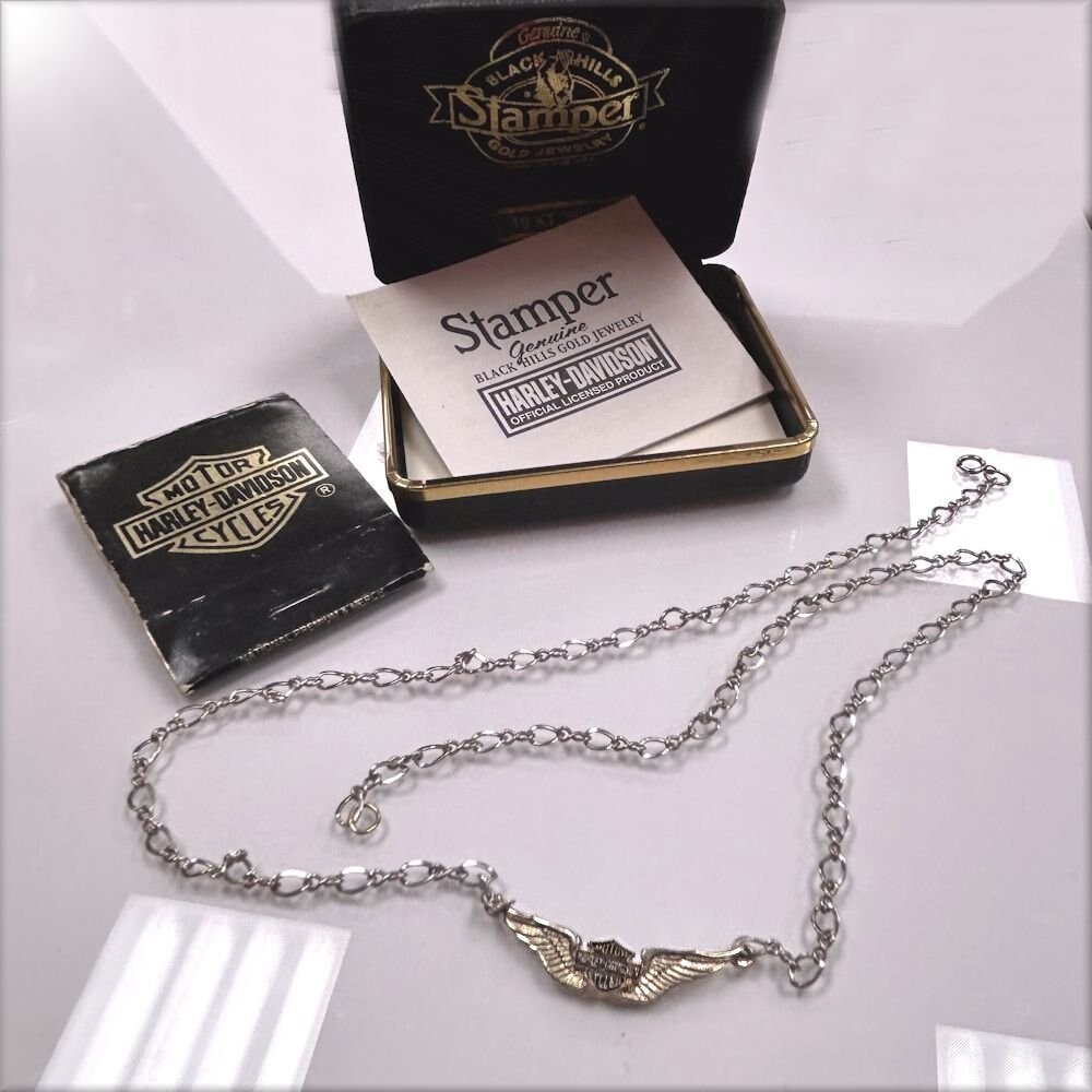 10Kt Solid Gold Harley-Davidson Motorcycles Necklace 17