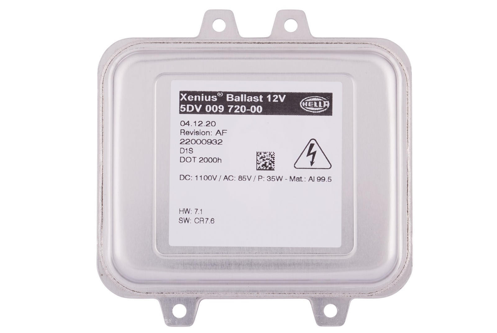 Ballast gas discharge lamp xenon HELLA for Opel Vauxhall General Motors