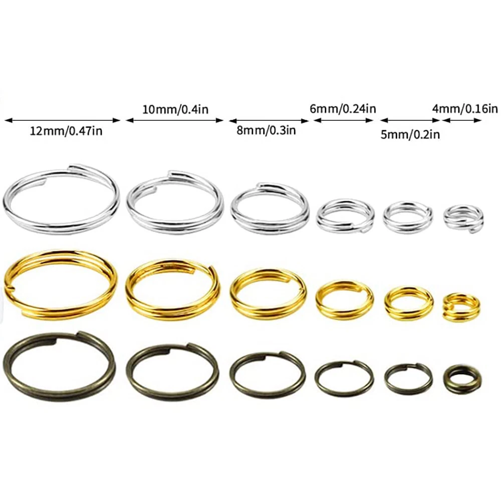 Double Jump Rings 18k Yellow Gold Strong No Fade Open Split Connector Loop