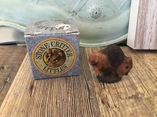 Stone Critters Littles Buffalo Vintage 1988 Mini Figurine Garden Display