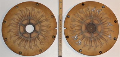 Vintage 9  Rubber Spin Casting Mold Floral Leaf Pendants 6 Cast Pieces Included