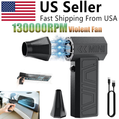 Dry Blower Mini Fan Rechargeable Portable Air Blower 130000 RPM Electric Fan
