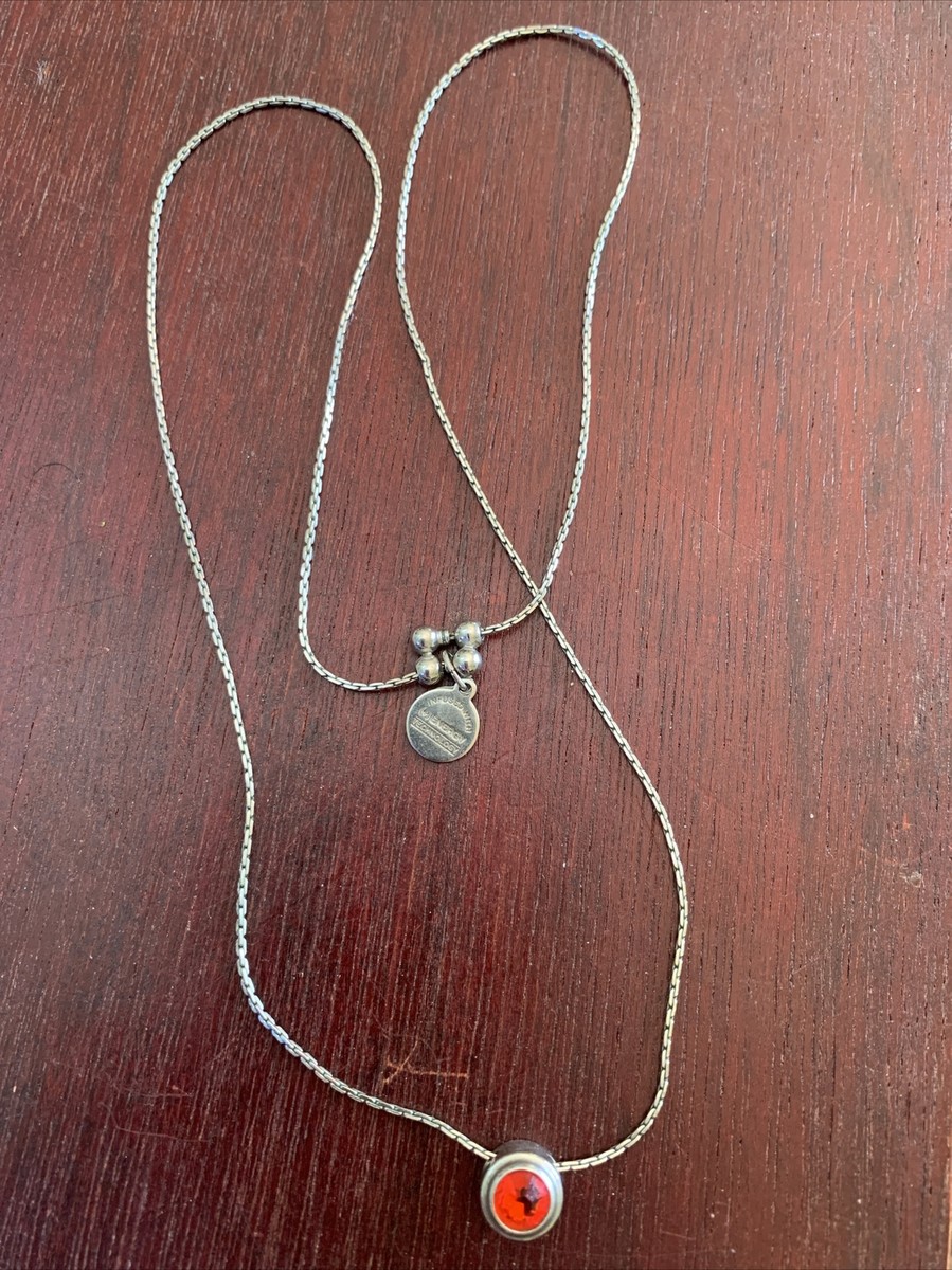 Alex and Ani Necklace Silver 2014 Blood Orange Energy Technology