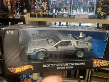 HOT WHEELS 1:18 DELOREAN TIME MACHINE MODEL CMC98