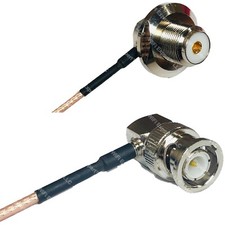 RG316 UHF Female Angle Bulkhead to BNC MALE ANGLE RF Cable Rapid-SHIP LOT