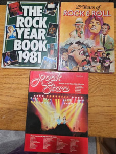 THE ROCK YEARBOOK 1981, 25 YEARS OF ROCK & ROLL, ROCK STARS PEOPLE AT TOP CHARTS