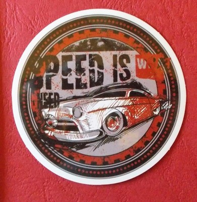 Sticker Aufkleber Vintage ''Speed is ...'' Glanz-Optik Stickerbomb Laptop