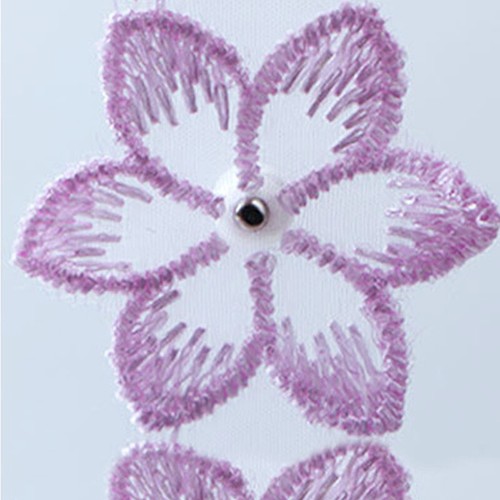 1 Roll Beaded Embroidered Flower Trim Lace Ribbon Sewing Clothing Wedding Dress - Picture 12 of 19