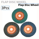 3Pcs 4 Inch Mix Aluminum Oxide Sanding Disc Flap Wheel For Angle Grinder Tools