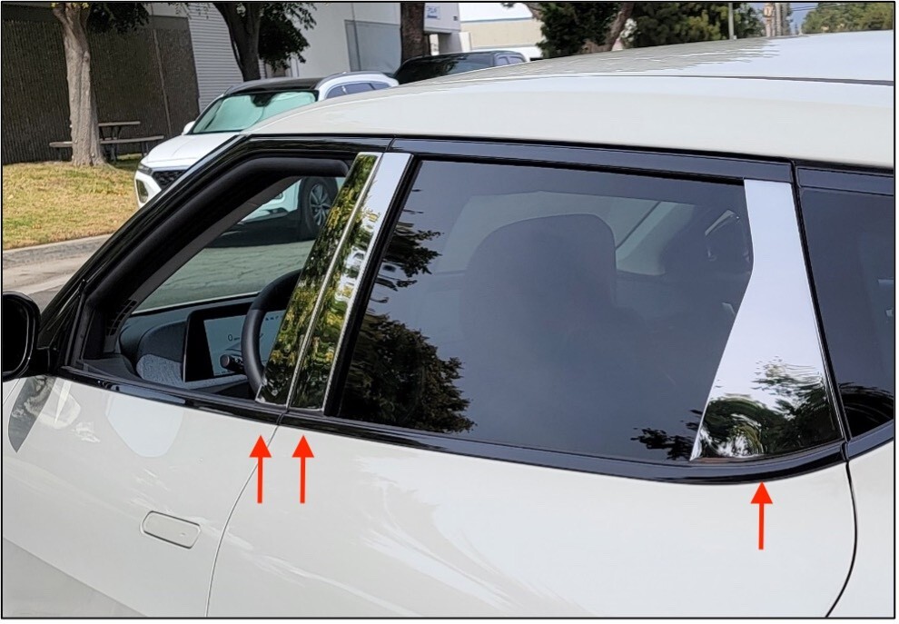 6-Piece Chrome Pillar Post Trim For 2014-2019 Toyota Highlander – 304 Stainless Steel