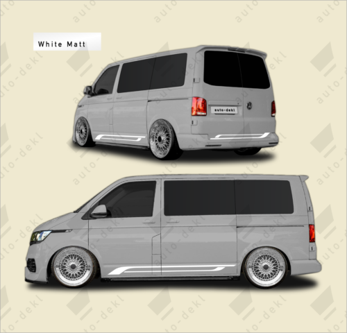 Fits VW T5 T6 Transporter SWB - Full Van Decal Stripe Kit with Both Sides + Rear - Picture 6 of 18