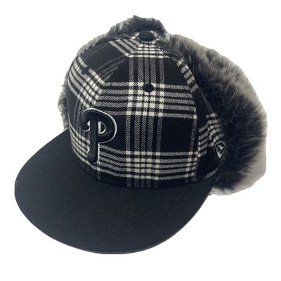 Mlb Philadelphia Phillies New Era 59 Fifty 7 1 8 Dog Ear Lined Hat Black White Ebay