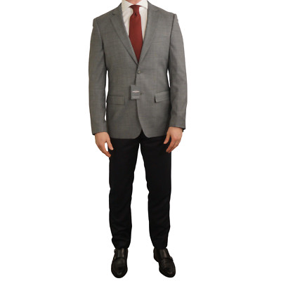 Men Dressmann Blazer Silver Grey Slim Fit EU48R UK/US38R QEB340