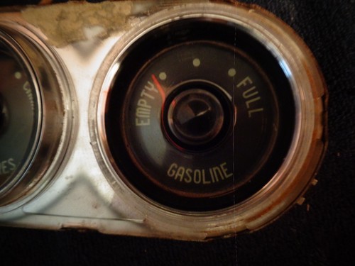1955 Plymouth Ammeter Fuel Gas Gauges Instrument Cluster Housing Bezel Lenses - Picture 4 of 4