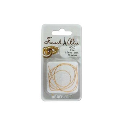 French Wire Bullion Fine 16in Goldtone 43790 Thread Protection Resembles 14kt