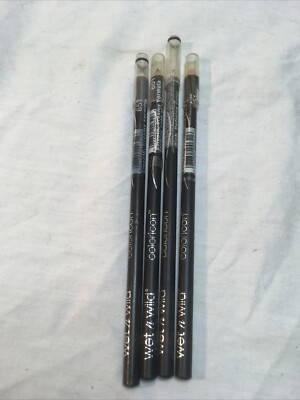 Wet N Wild Coloricon Brow and Eyeliner Pencil #651 Black Black Lot Of 4 New #cs