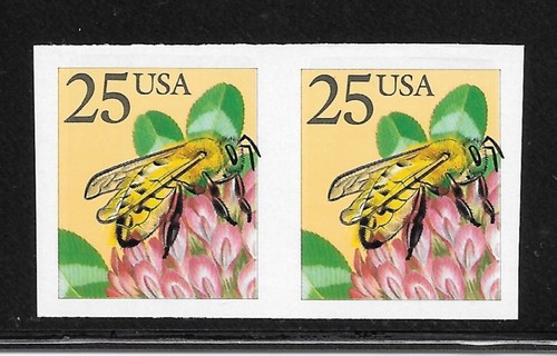 ERRORE IMPERFORATO Coppia Bobine Sct # 2281a "Ape Strisciante" PICCOLO Blocco Etichettatura, MNH