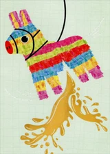 Designer Greetings Pinata Filled with Beer Funny / Humorous Birthday Card