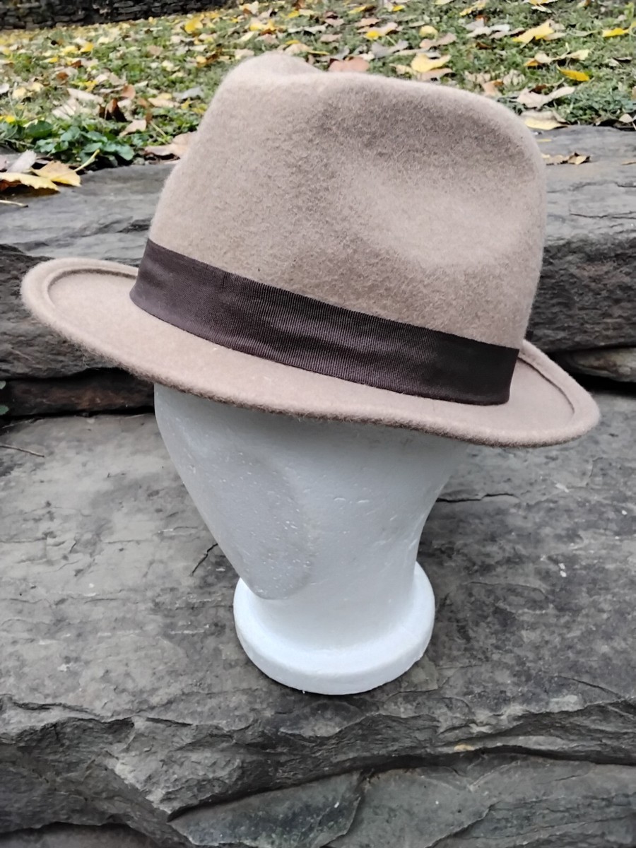 ?HP?Steve Madden Brown & Gold Tweed Fedora OSFM Steve Madden Tweed Fedora: 90s Autumn Menswear (S/M) - Etsy main image 3