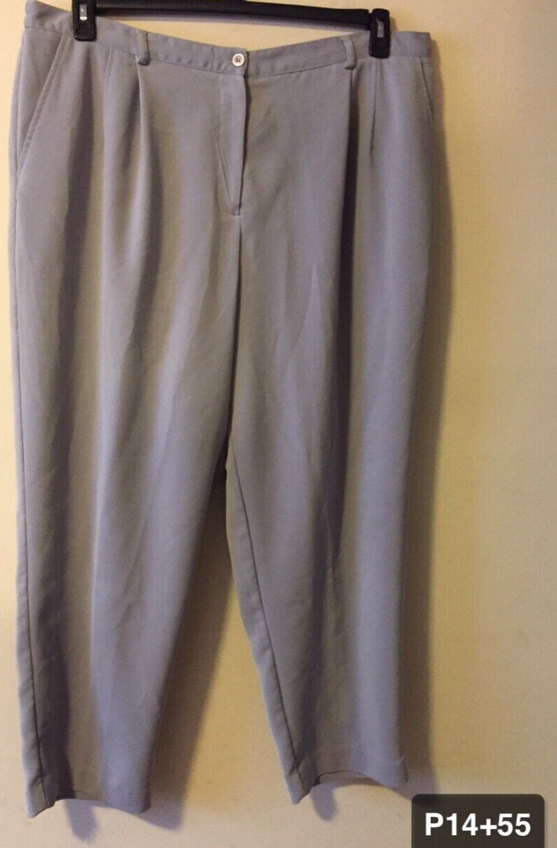women's polyester dress pants Henry Segal Women's Black Flat Front Comfort Fit Dress Pants