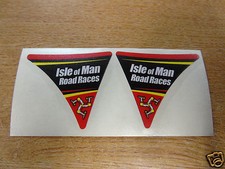 Isle of Man Road Races - TT Visor Corner Decal Sticker - RED