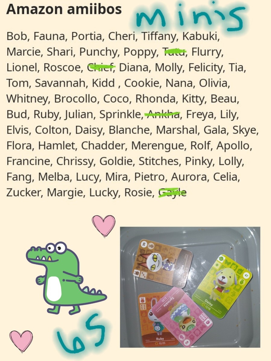 Whitney Amiibo Card Amiibo New Horizons Amazon Animal Crossing NH