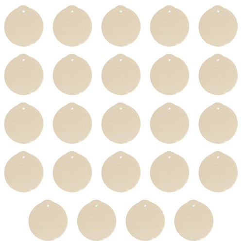 Package of 48 Unfinished Round Wood Christmas Ornaments - Ready to Be Painted