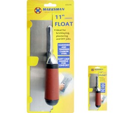 HEAVY DUTY 11 INCH FLOAT PLASTERING BRICKLAYING DIY TROWEL TOOL SOFT GRIP HANDLE
