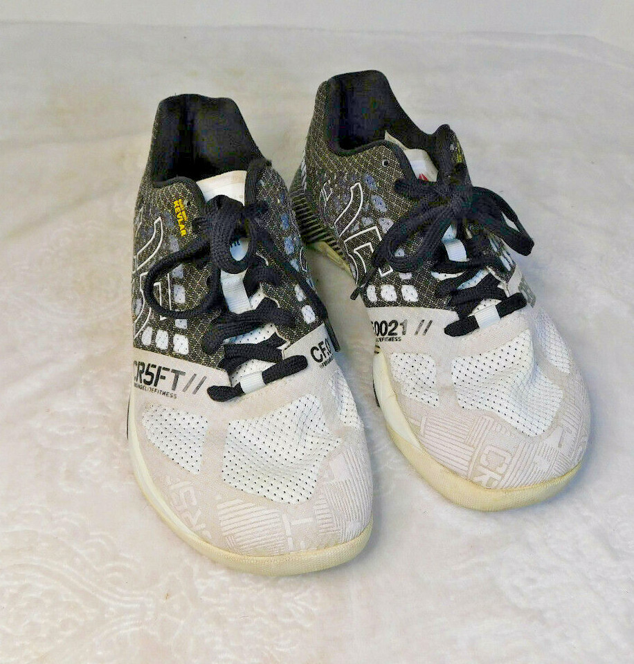 Reebok kevlar cr5ft Women crossfit weightlifting shoes size BL/Wht  039501-215