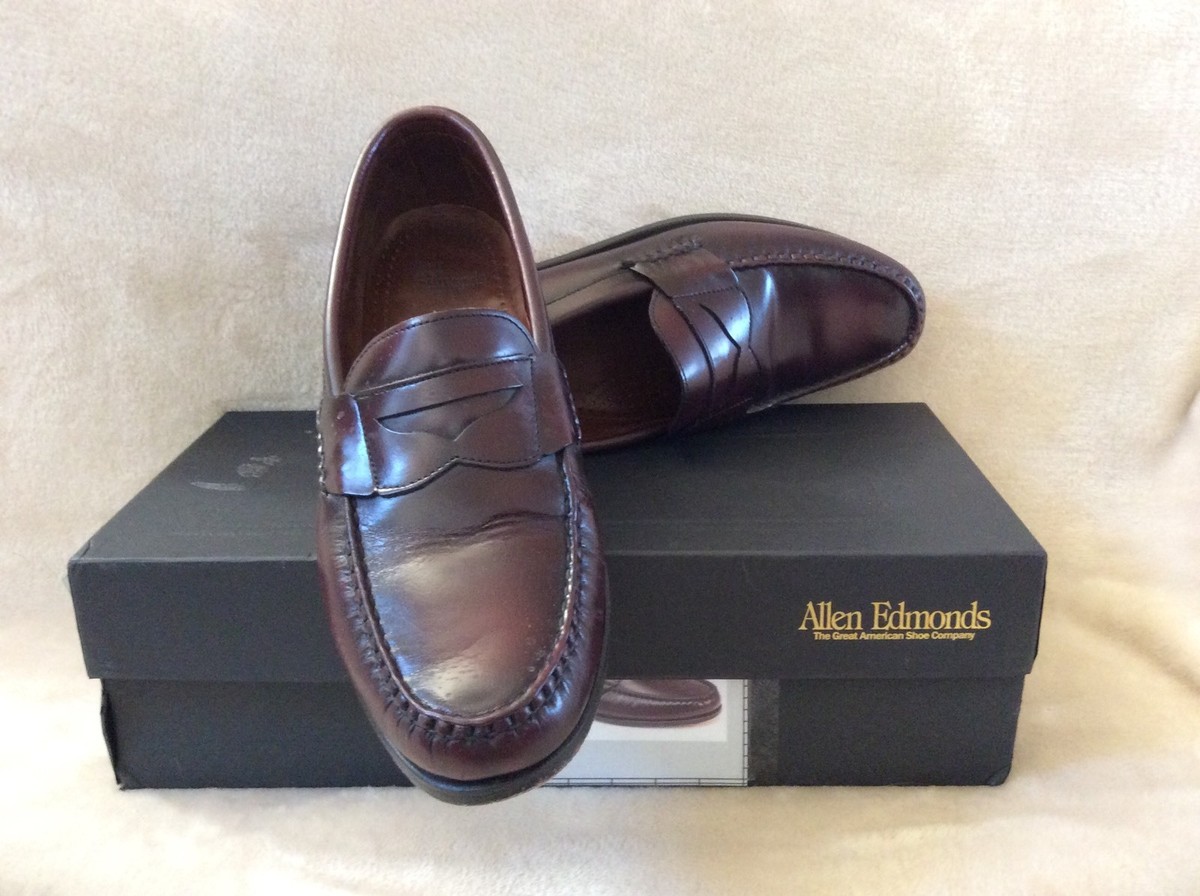 ALLEN EDMUNDS SIZE 8D DARK BROWN CASUAL LEATHER PENNY LOAFERS Allen Edmonds Reserve Men main image 4