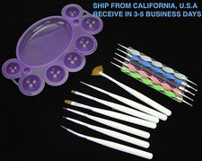 5X NAIL ART DOTTING PEN  7X PAINTING DRAWING POLISH BRUSH UV GEL TOOLS SET