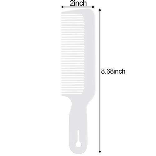3er Pack Friseurkämme Scherkamm Flat Top Haarschneidekamm weiß - Bild 2 von 7