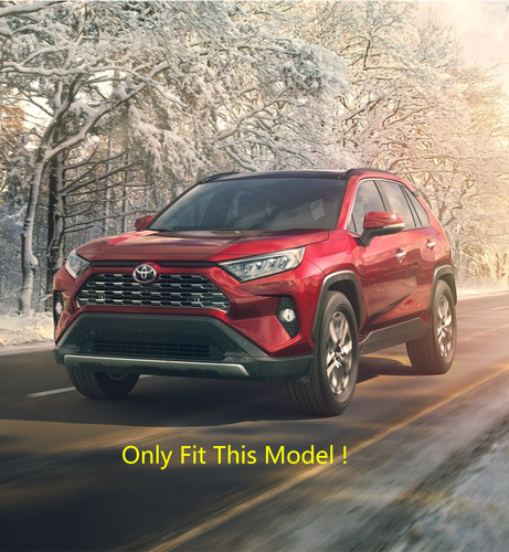 Stainless Steel Front Grille Cover Trim for 2019-2023 Toyota RAV4 Black Strip 6p - Picture 2 of 5
